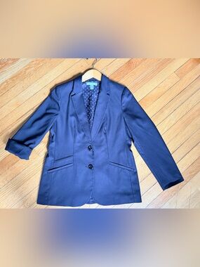 Chico's Black Polka Lined Blazer
